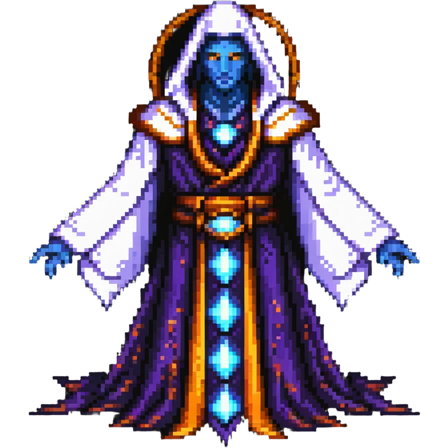 regal human lord with detailed face and flowing robes, commanding powerful energy aura emoji