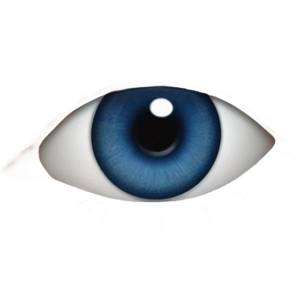realistic dark blue eye emoji