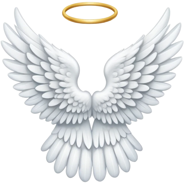 cute fluffy white angel wing emoji