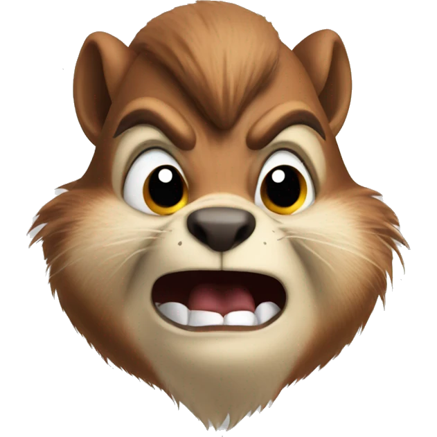 Angry squirrel  emoji