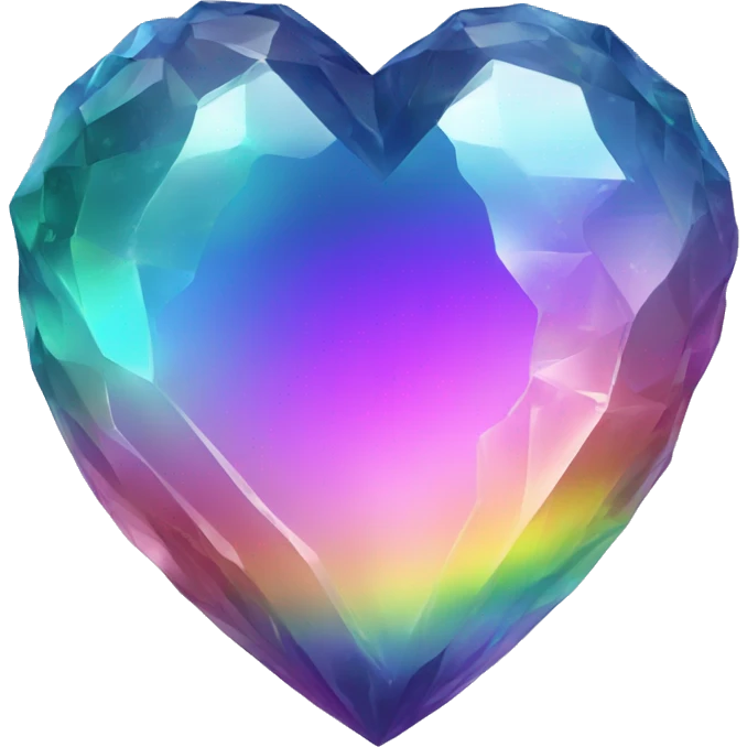 rainbow crystal heart emoji