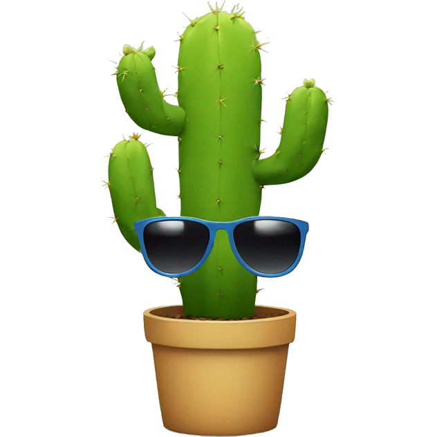 Cactus with sunglasses emoji
