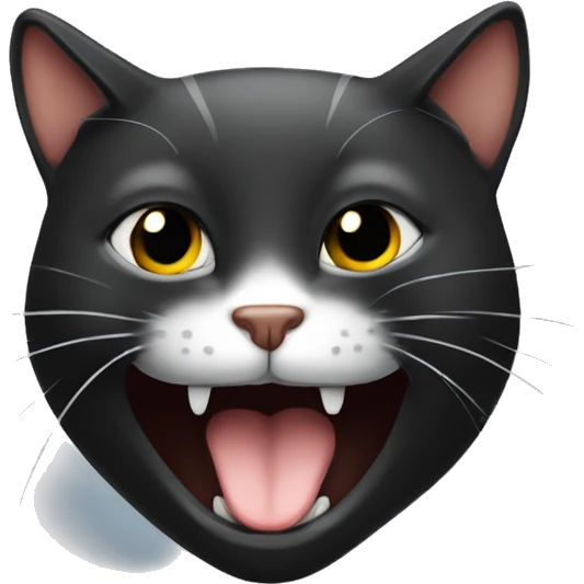 Gato negro amor emoji