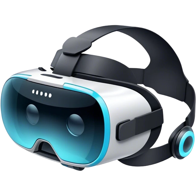 Futuristic VR glasses, sleek and modern, with no human figure, representing virtual reality and advanced technology emoji