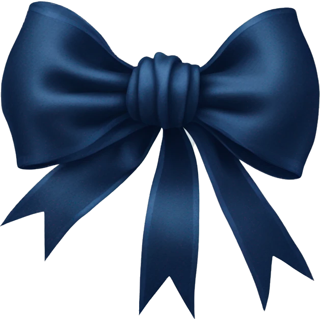 vintage navy blue rococo bow  emoji