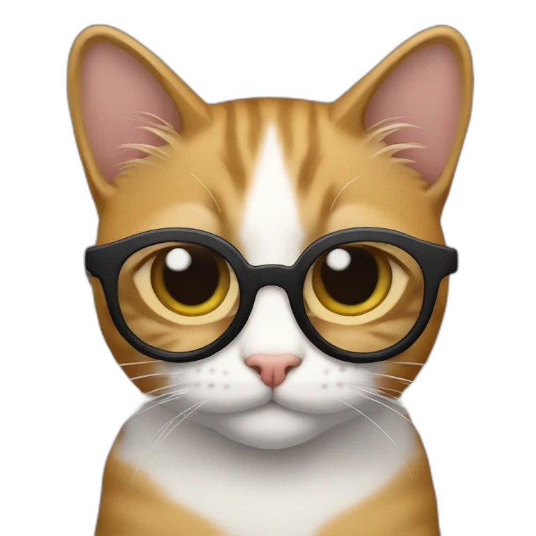 Gato con lentes emoji