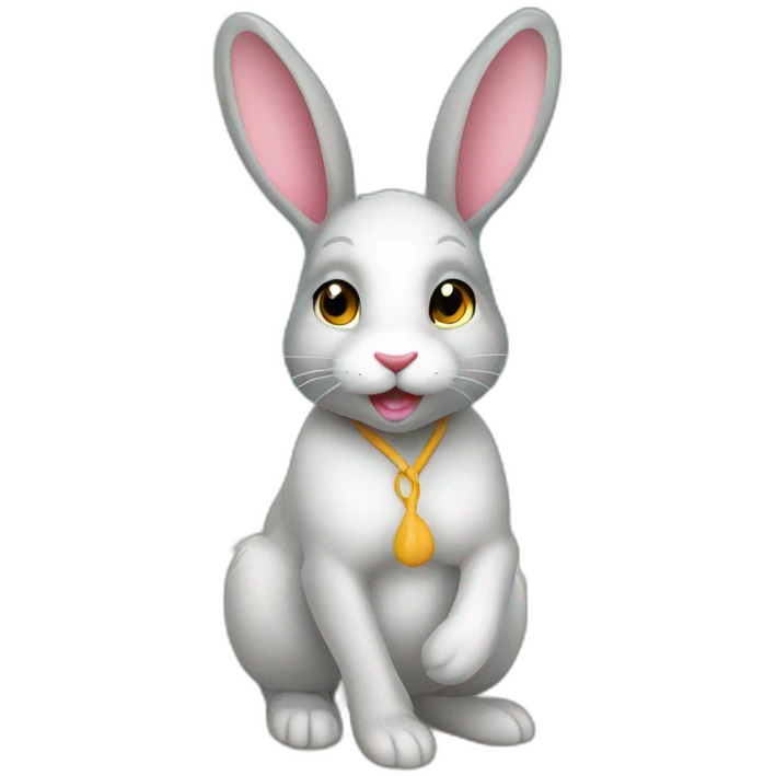 feral rabbit in bikini emoji