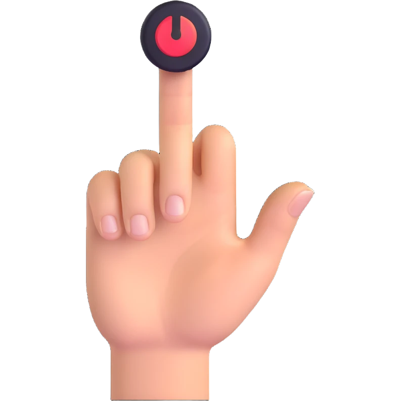 Roblox clicker button with hand cursor emoji