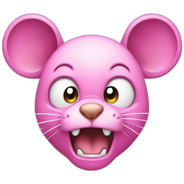 Pink angry mouse emoji