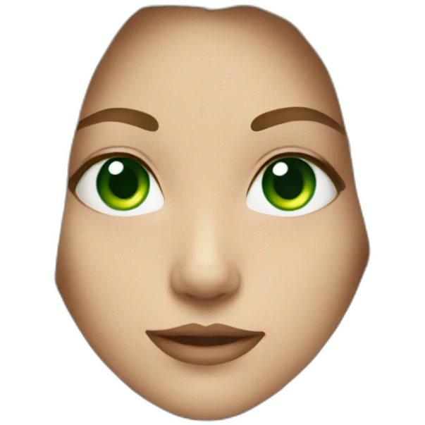 Photographer green eyes long hair emoji