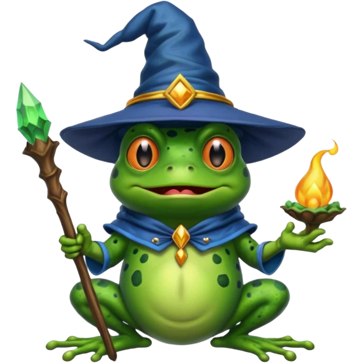 Evil wizard frog emoji