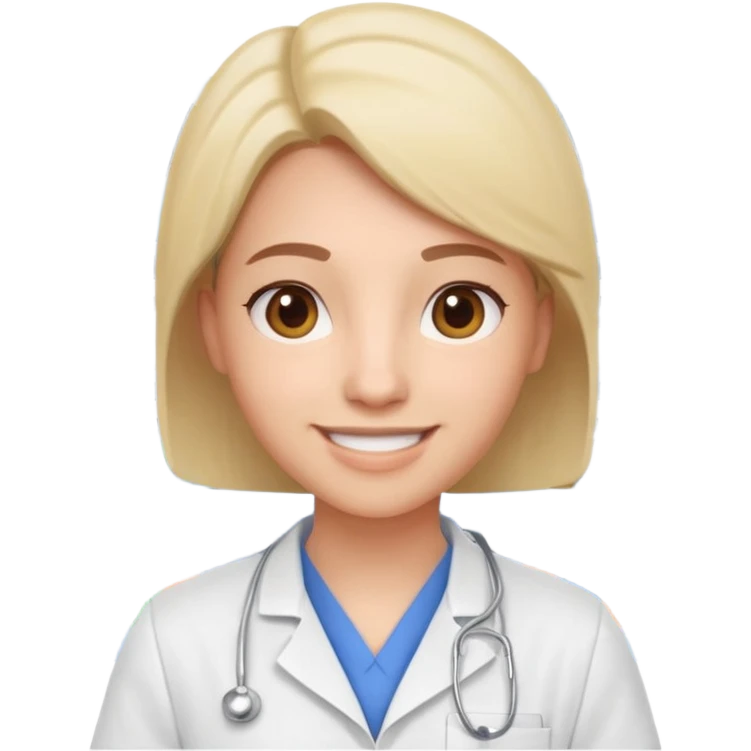 pharmacist portrait, head and shoulders only, wearing a pharmacy apron, casual outfit, friendly smile, retail pharmacy vibe, 3D cartoon, mobile game icon style, clean background, no text, no watermark emoji