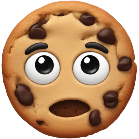 Cookie with hair on it  emoji