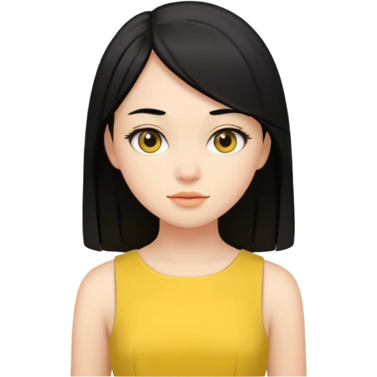 girl with black straight hair emoji