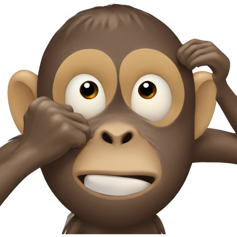 Monkey eating lice out of someone’s hair emoji