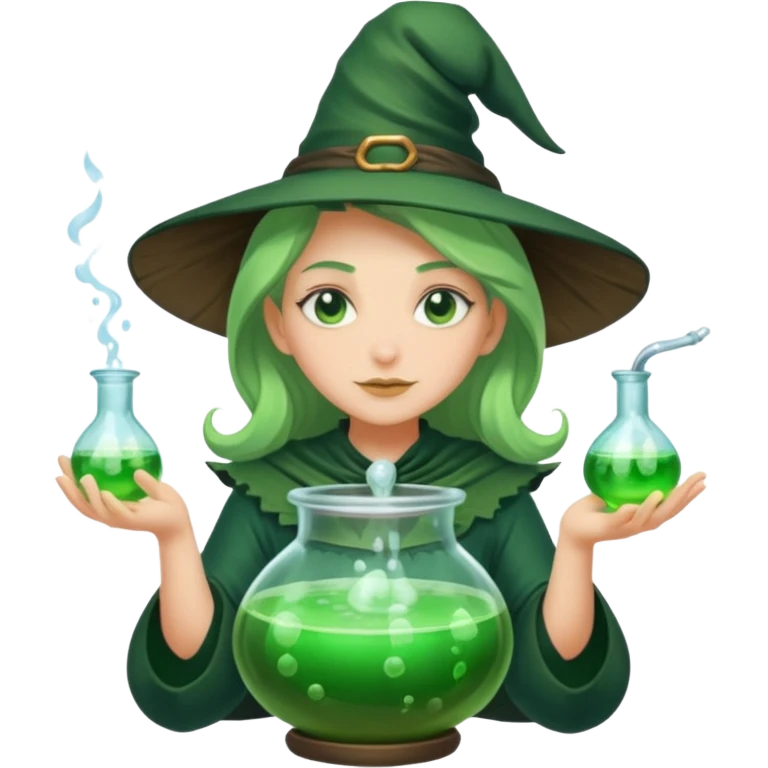 green witch cooking potion emoji