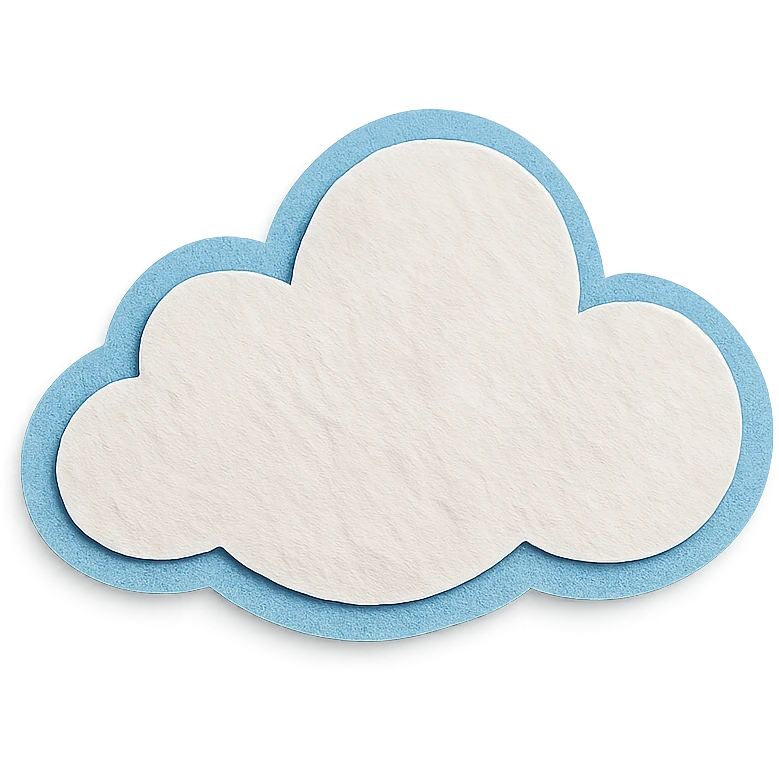 fluffy white cloud emoji