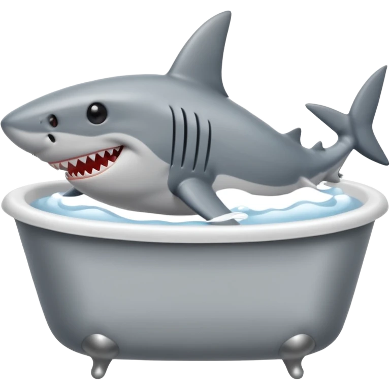 Shark in tub emoji
