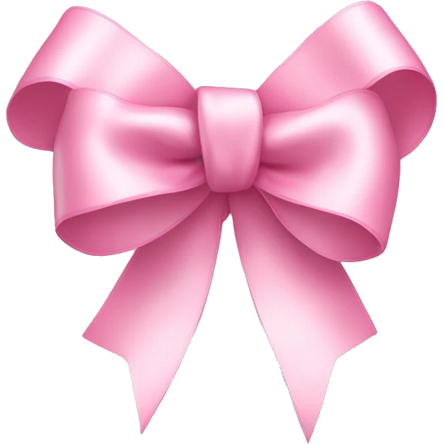 light pink ribbon bow emoji