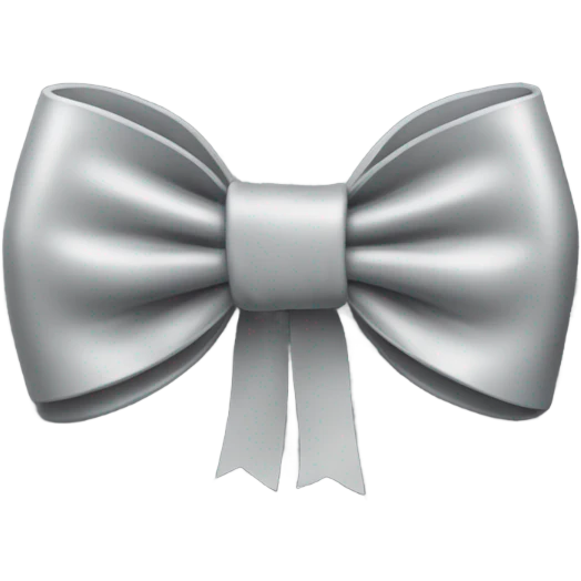 Gray bow emoji