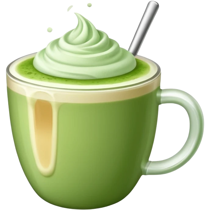 greentea latte / short cup /  emoji