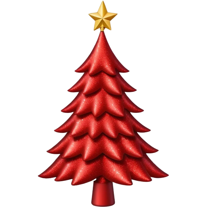 red glitter tree emoji