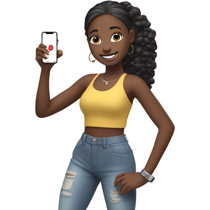 Girl on tiktok emoji