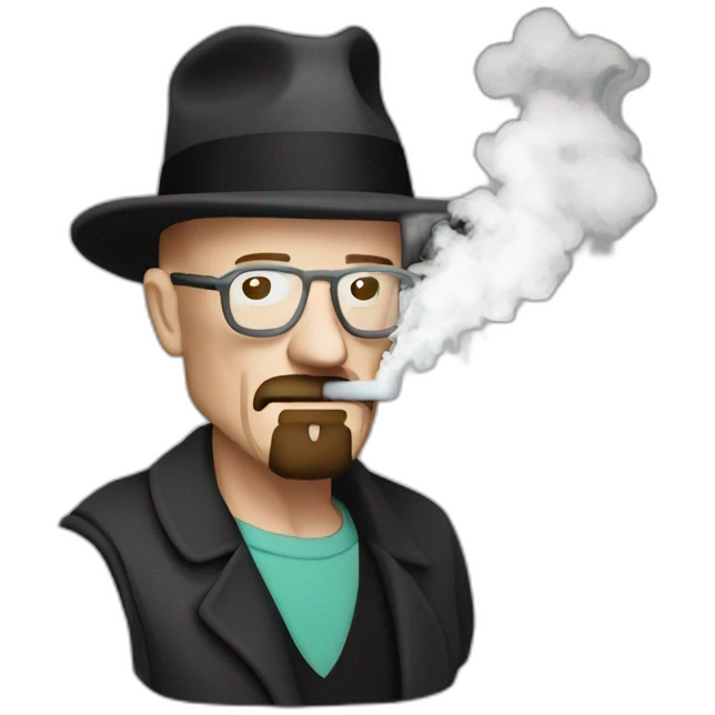 Heisenberg vaping emoji