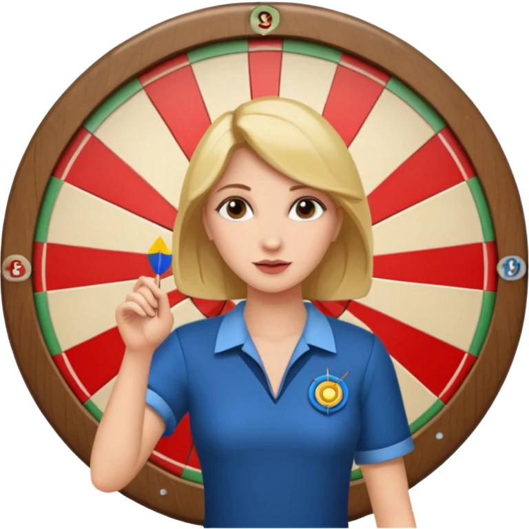 Lady playing darts emoji