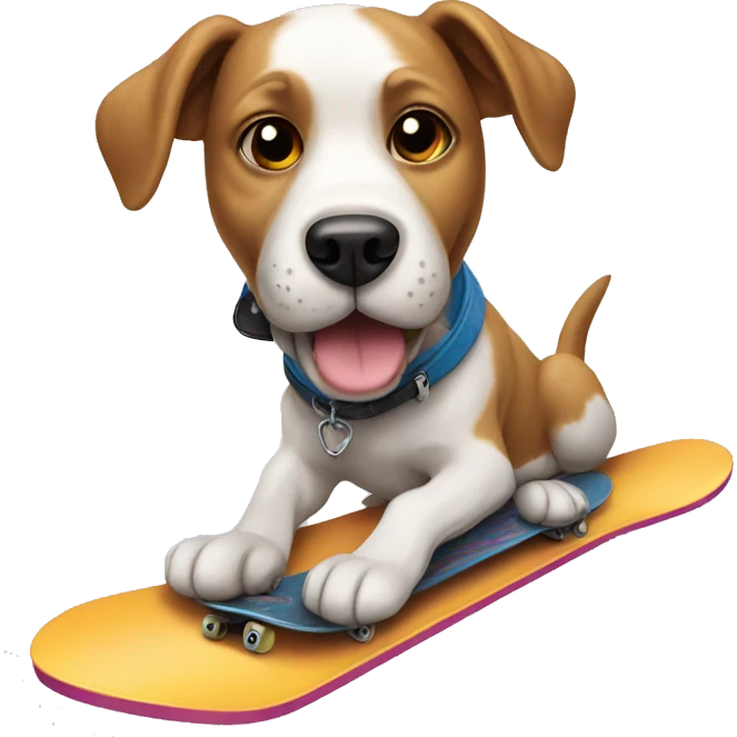 Dog with skateboard  emoji