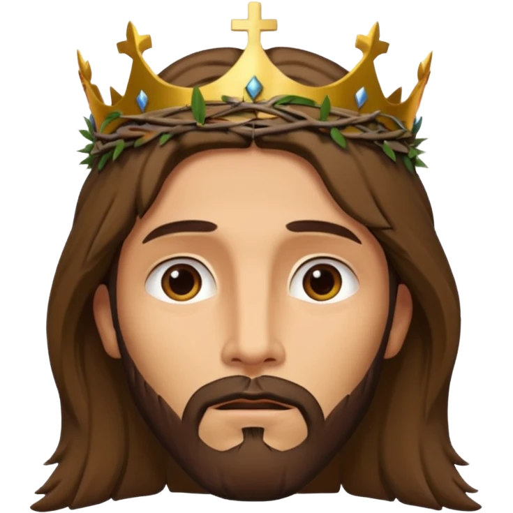 Jesus with a crown emoji