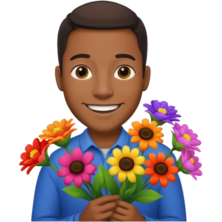 Flower Vendor black man emoji