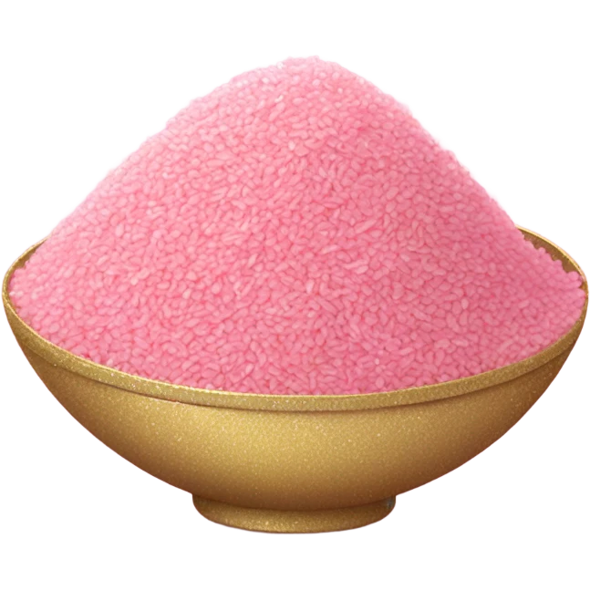 Pink rice with glitter emoji