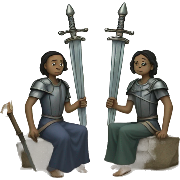 three of swords tarot card emoji