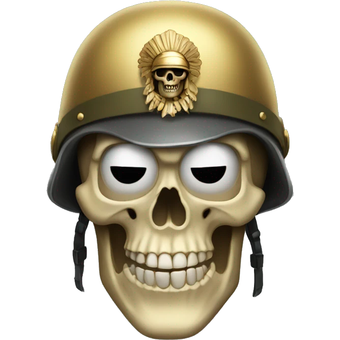 skull in golden millitary helmet emoji