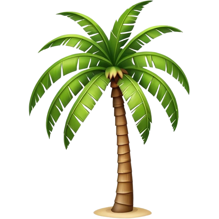 generate realistic detailed palm tree in 3d style emoji
