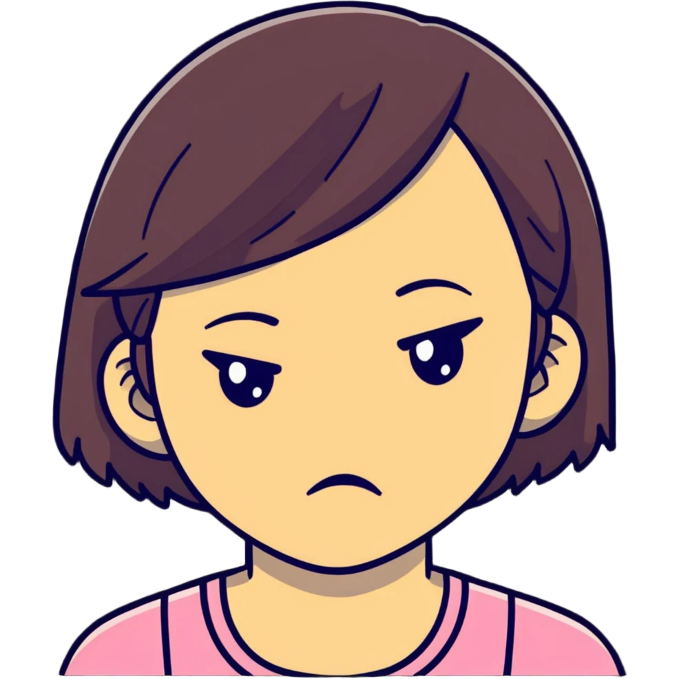 girl looking disgusted emoji