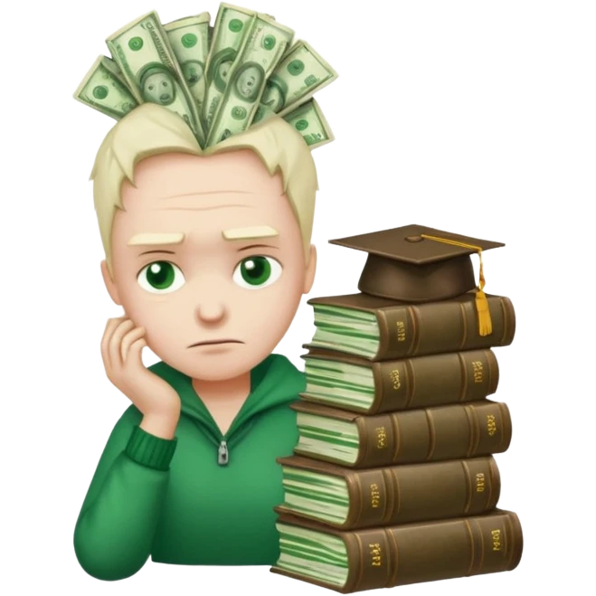 💸📚😓 emoji
