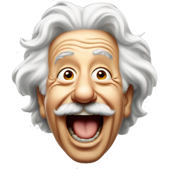 albert einstein laughing emoji