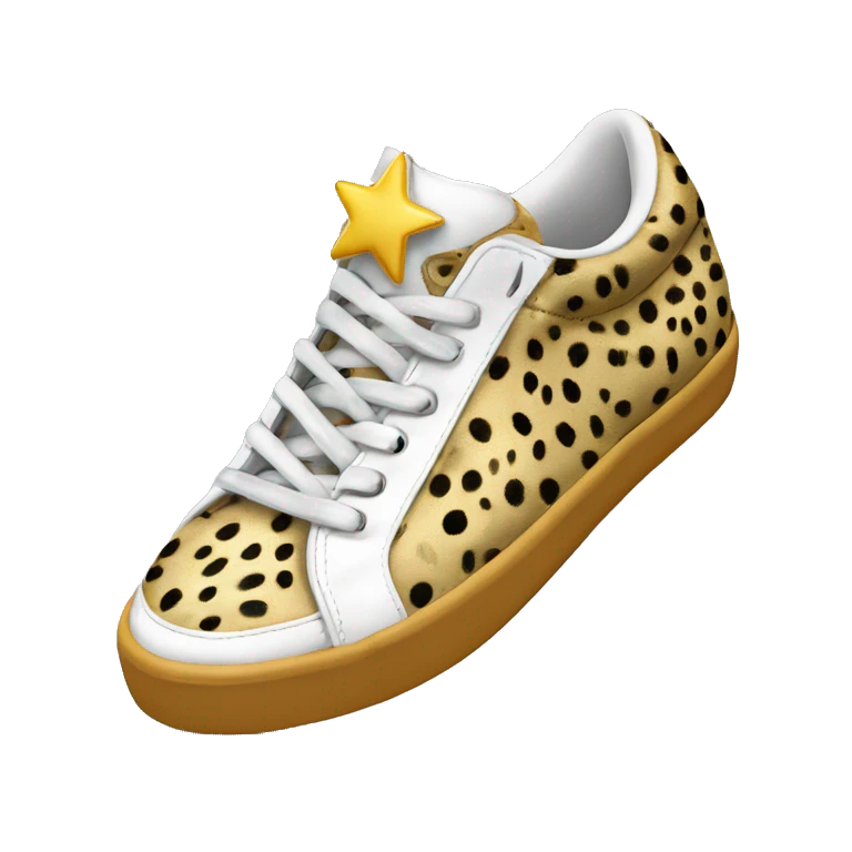 Golden goose cheetah star sneaker emoji