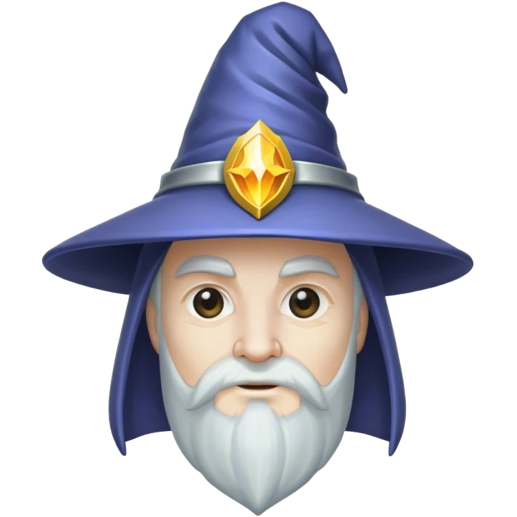 Wizard wearing a helmet emoji
