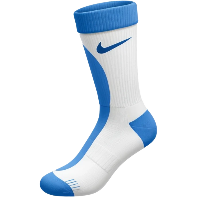 long white Nike sock, simple, clean and minimal emoji