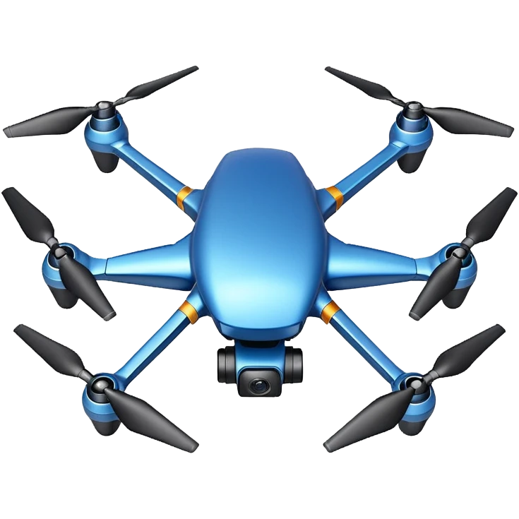 Blue Drone – camera lens, Courier Drones. emoji