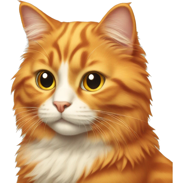 Orange fluffy cat emoji