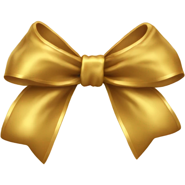 Gold bow emoji