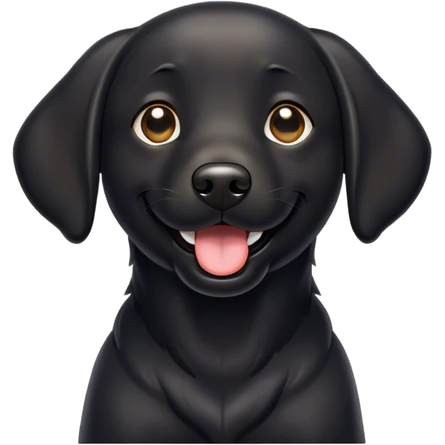 Black lab laughing  emoji