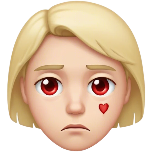 frowning broken heart eyes face emoji