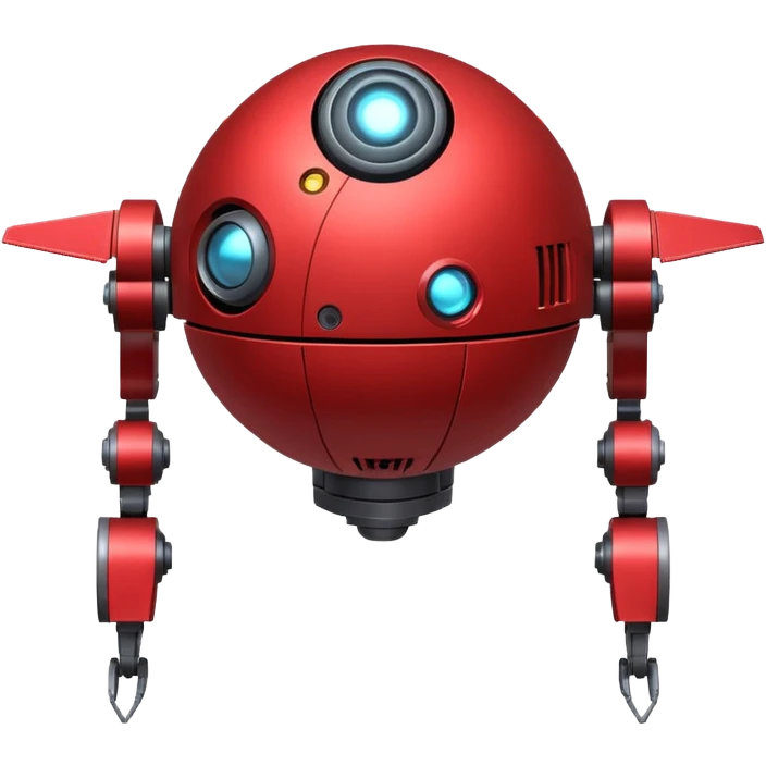 flying orb shaped futuristic targeting droid acquires target and paints with laser. sci-fi war. no propellers  emoji