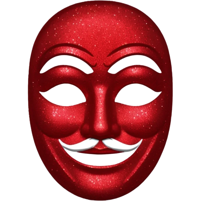 red glitter anonymous emoji