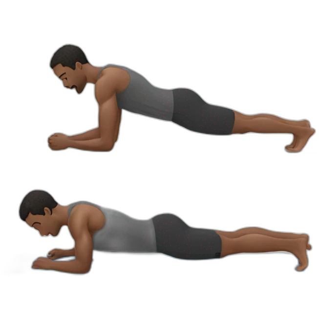 Man doing planks emoji